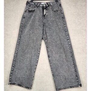 S.O.N.G. Y2K Wide Leg High Rise Jeans Light Wash Size 11-30  Skater  Grunge